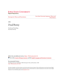 Dead Benny Scott Lane Norenberg Iowa State University