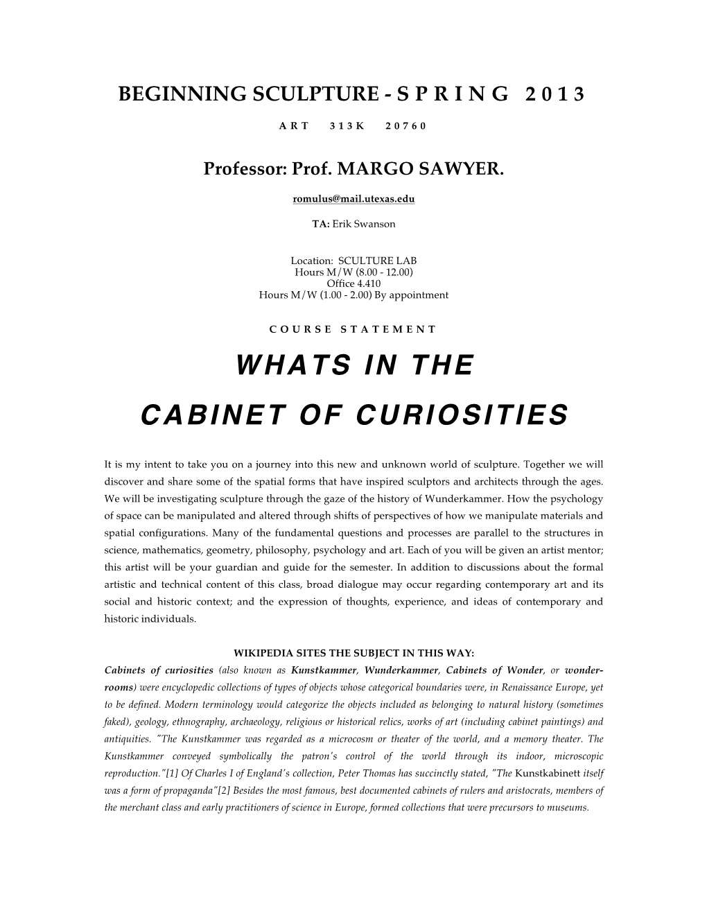 Whats in the Cabinet of Curiosities