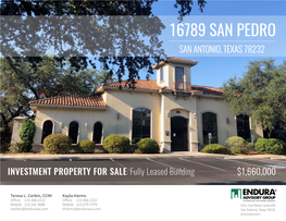 16789 San Pedro San Antonio, Texas 78232