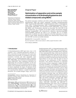 Optimization of Separation and Online Sample Concentration of N,N