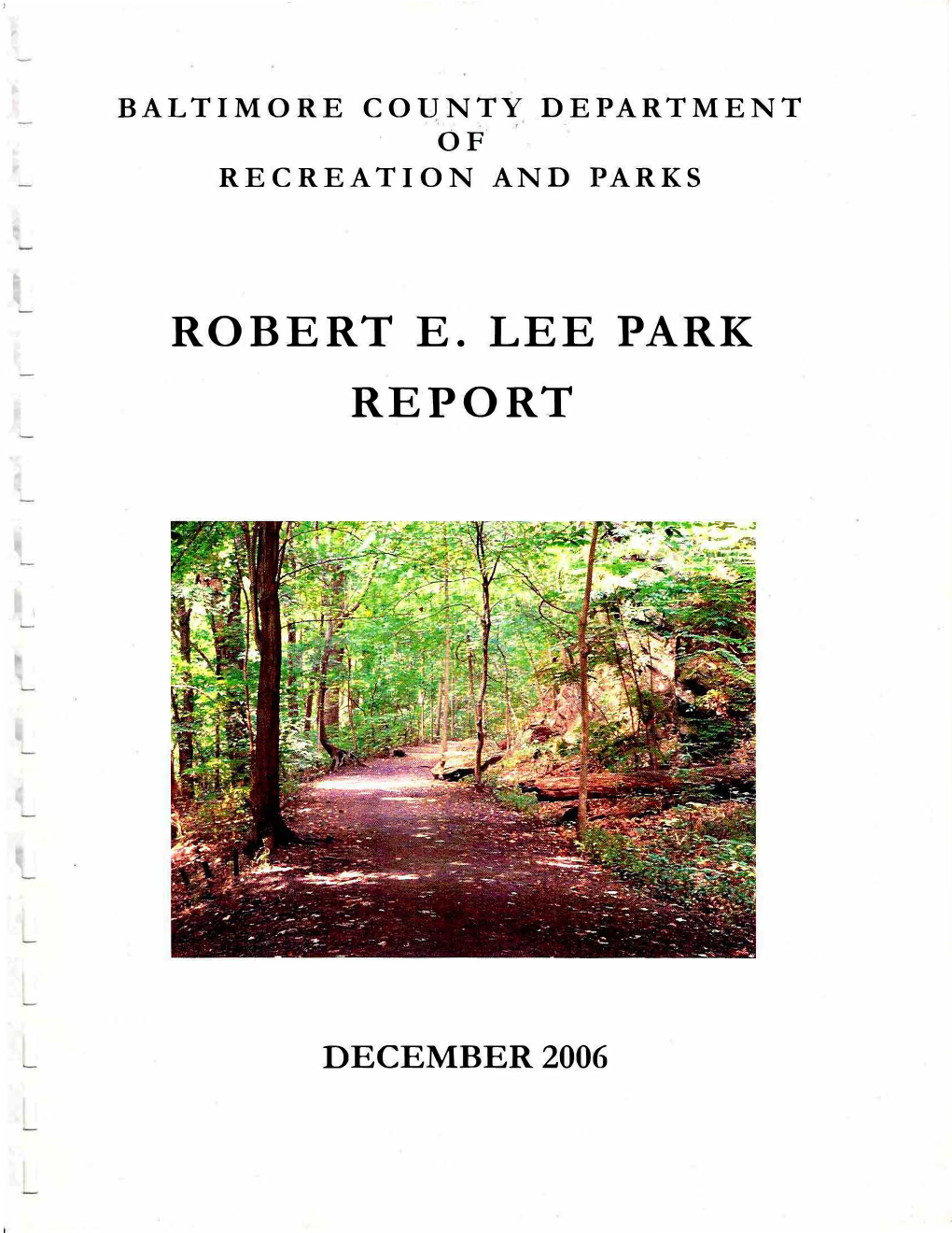 Robert E. Lee Park Report