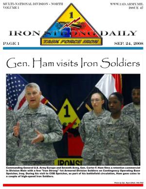 Gen. Ham Visits Iron Soldiers