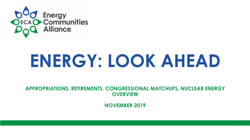 Energy: Look Ahead