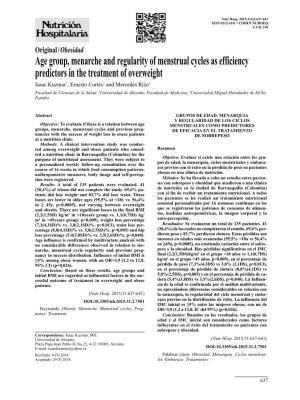 Age Group, Menarche and Regularity of Menstrual Cycles As Efficiency