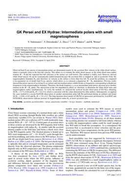 GK Persei and EX Hydrae: Intermediate Polars with Small Magnetospheres V