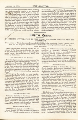 Chronic Suppuration in the Nasal Accessory Sinuses and Its Treatment