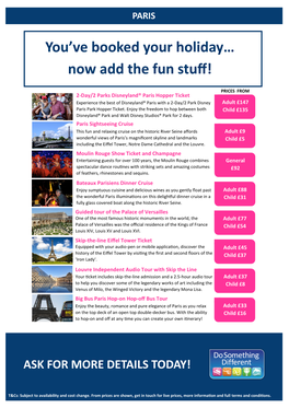 You've Booked Your Holiday… Now Add the Fun Stuff!