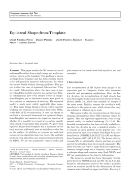 Equiareal Shape-From-Template