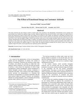 The Effect of Emotional Image on Customer Attitude