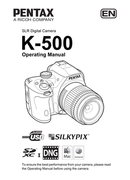K-500 Operating Manual H IMAGING CO., LTD