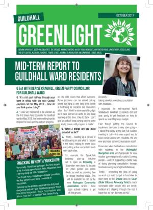 Mid-Term Report to Guildhall Ward Residents Q & a with Denise Craghill, Green Party Councillor for Guildhall Ward Q