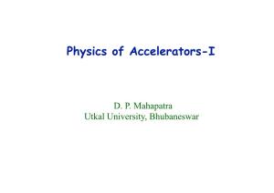 Physics of Accelerators-I