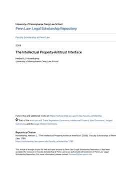 The Intellectual Property-Antitrust Interface