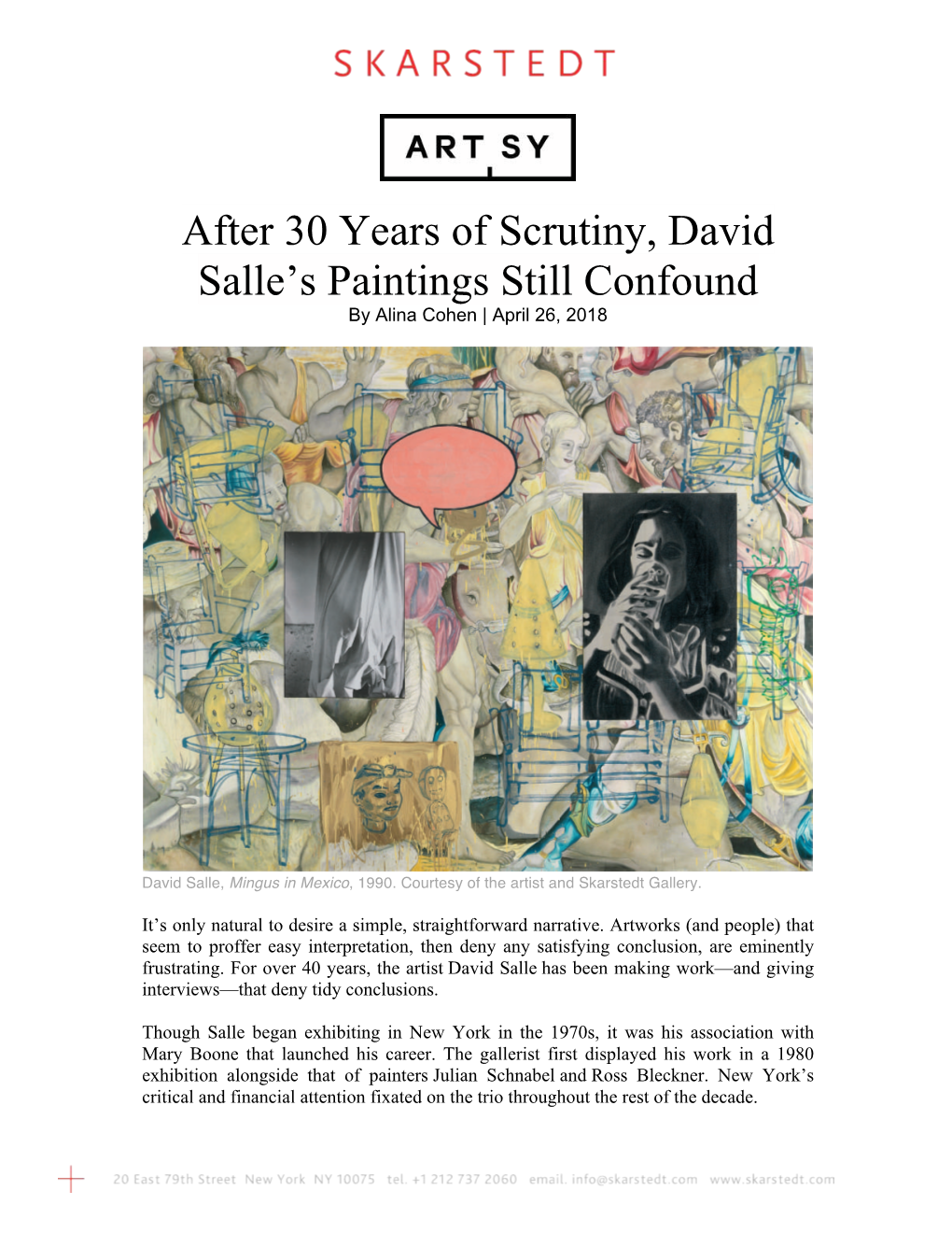 After 30 Years of Scrutiny, David Salle's Paintings Still Confound