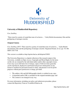 University of Huddersfield Repository