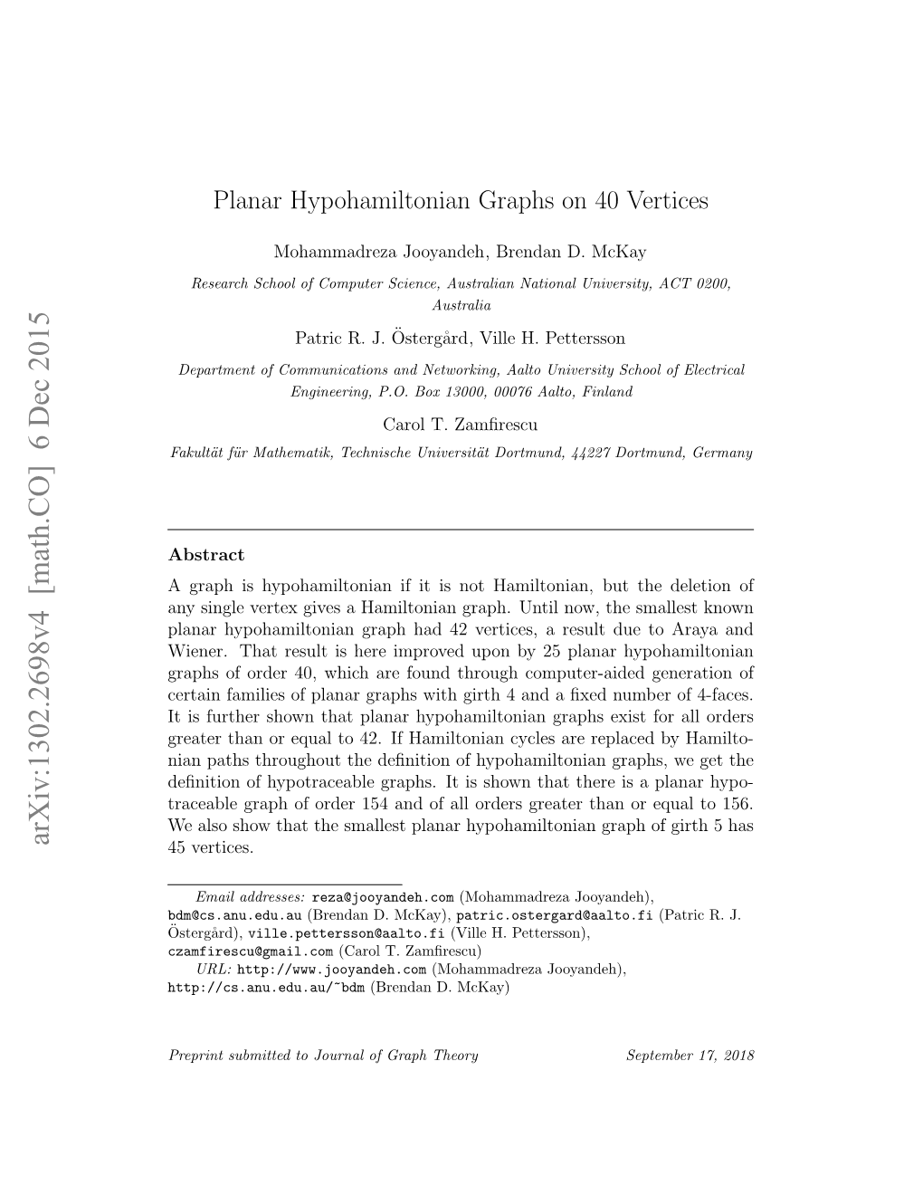 Planar Hypohamiltonian Graphs on 40 Vertices