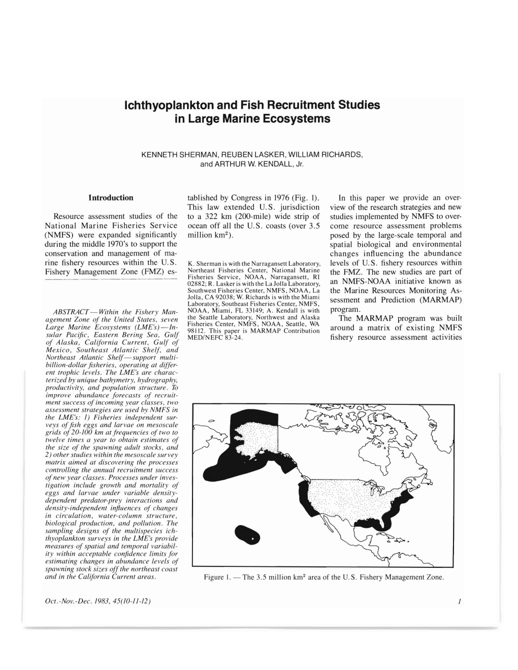 Ichthyoplankton and Fish Recruitment Studies in Large Marine Ecosystems