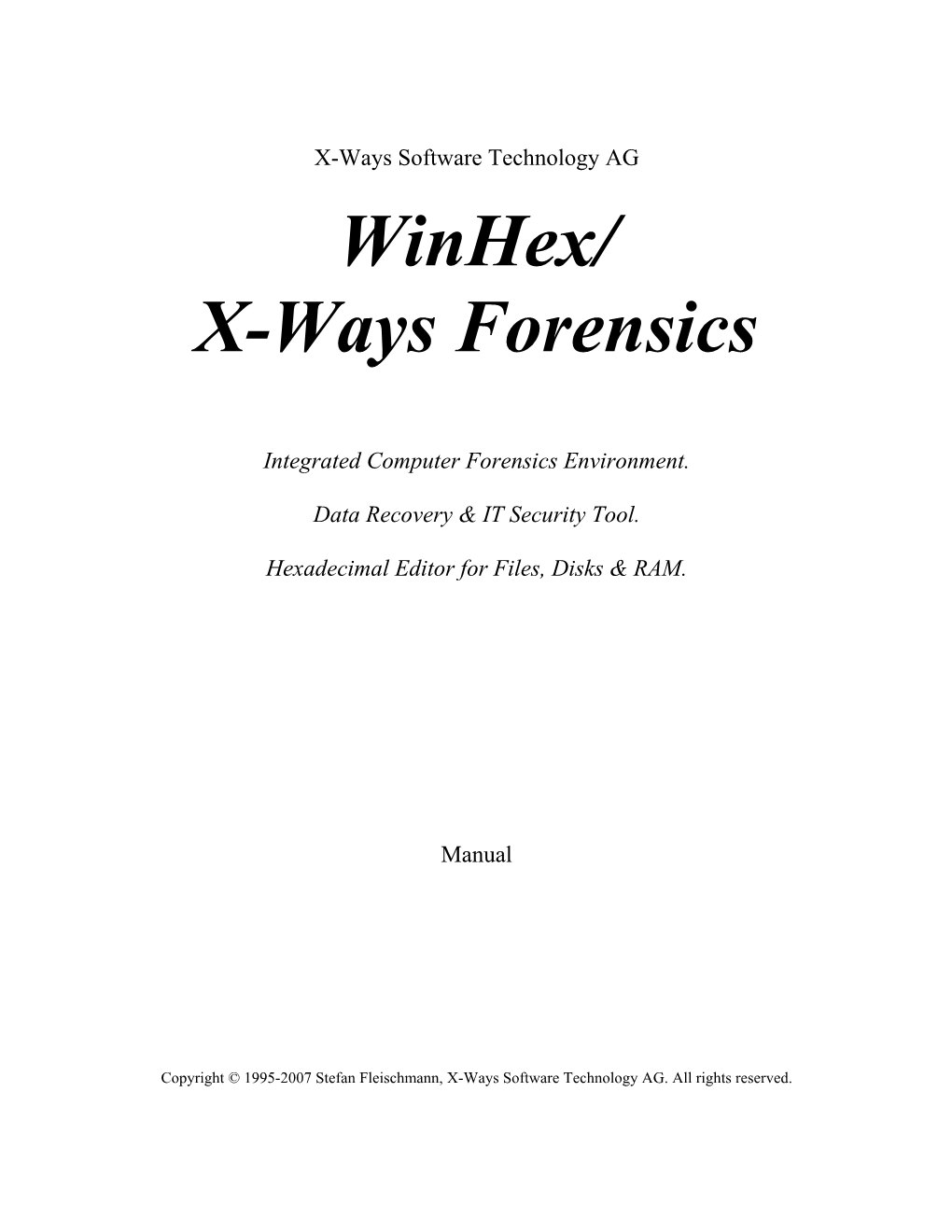 Winhex Manual