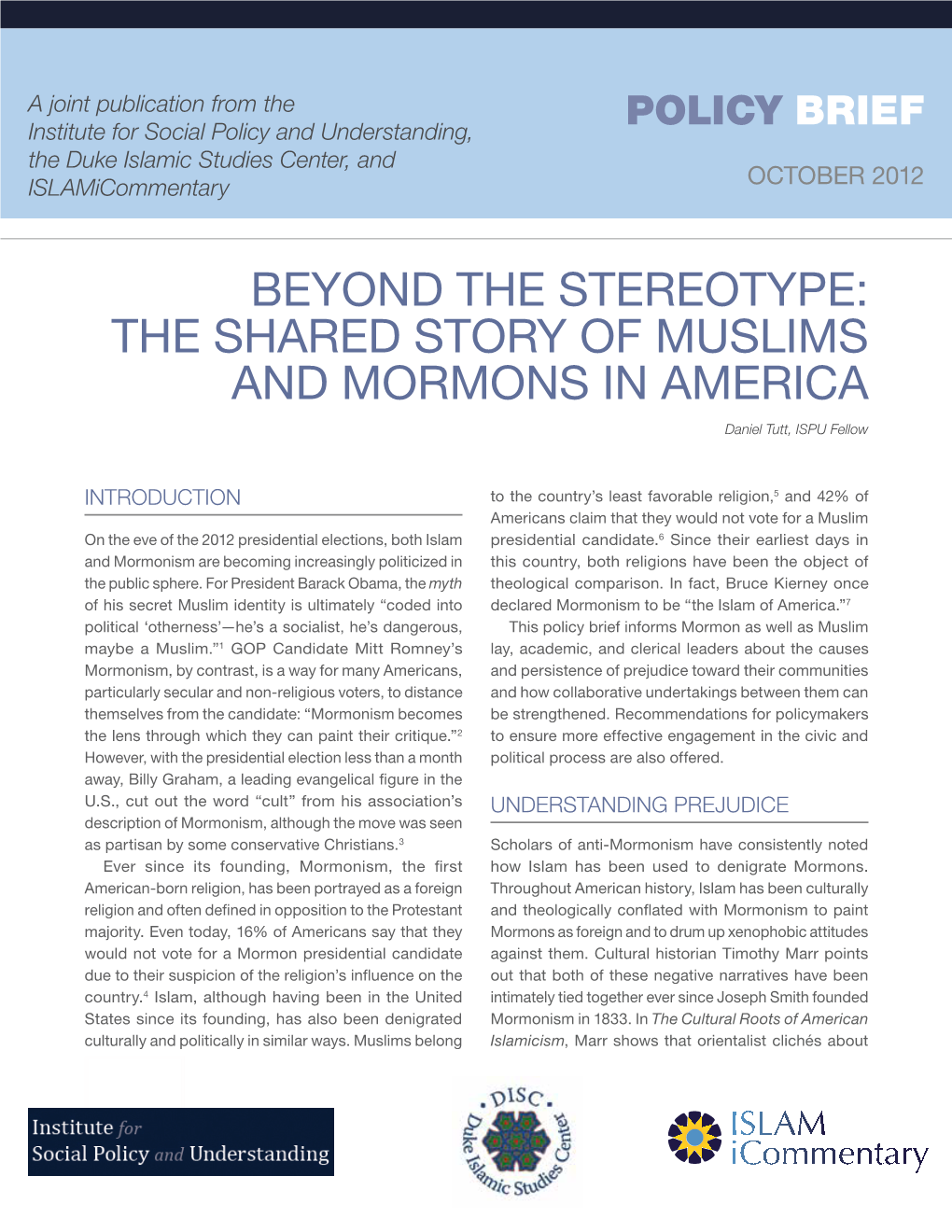 The Shared Story of Muslims and Mormons in America