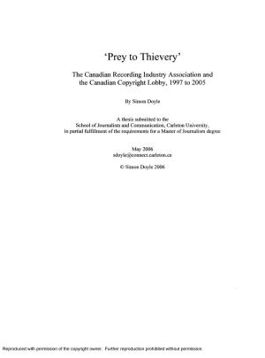 'Prey to Thievery'