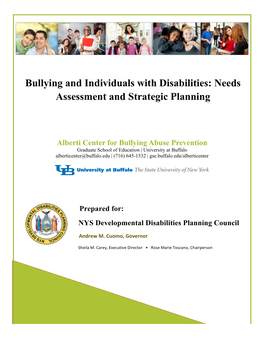 Bullying and Individuals with Disabilities: Needs Assessment and Strategic Planning