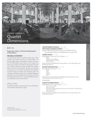 Quartet Dimensions