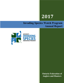 Invading Species Watch Program Annual Report (2017)