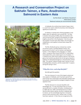 A Research and Conservation Project on Sakhalin Taimen, a Rare
