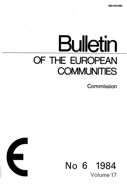 Bulletln of the EUROPEAN COMMUNITIES