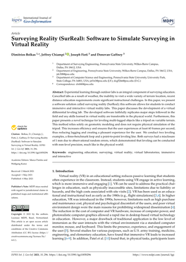 (Surreal): Software to Simulate Surveying in Virtual Reality