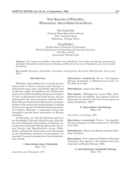 New Records of Whiteflies (Homoptera: Aleyrodidae) from Korea