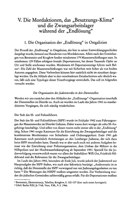 V. Die Mordaktionen, Das „Besatzungs-Klima" Und Die Zwangsarbeitslager Während Der „Endlösung"