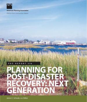 Planning for Post-Disaster Recovery: Next Generation (PAS 576)