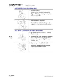 CHOKING - EMERGENCY (ISS MED/3A - ALL/FIN) Page 1 of 7 Pages