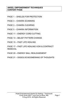 Shields for Protection Page 3 – Chakra Scanning Page 3