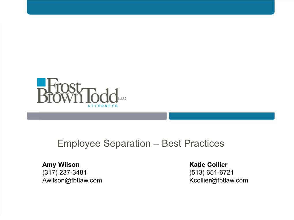 Employee Separation – Best Practices
