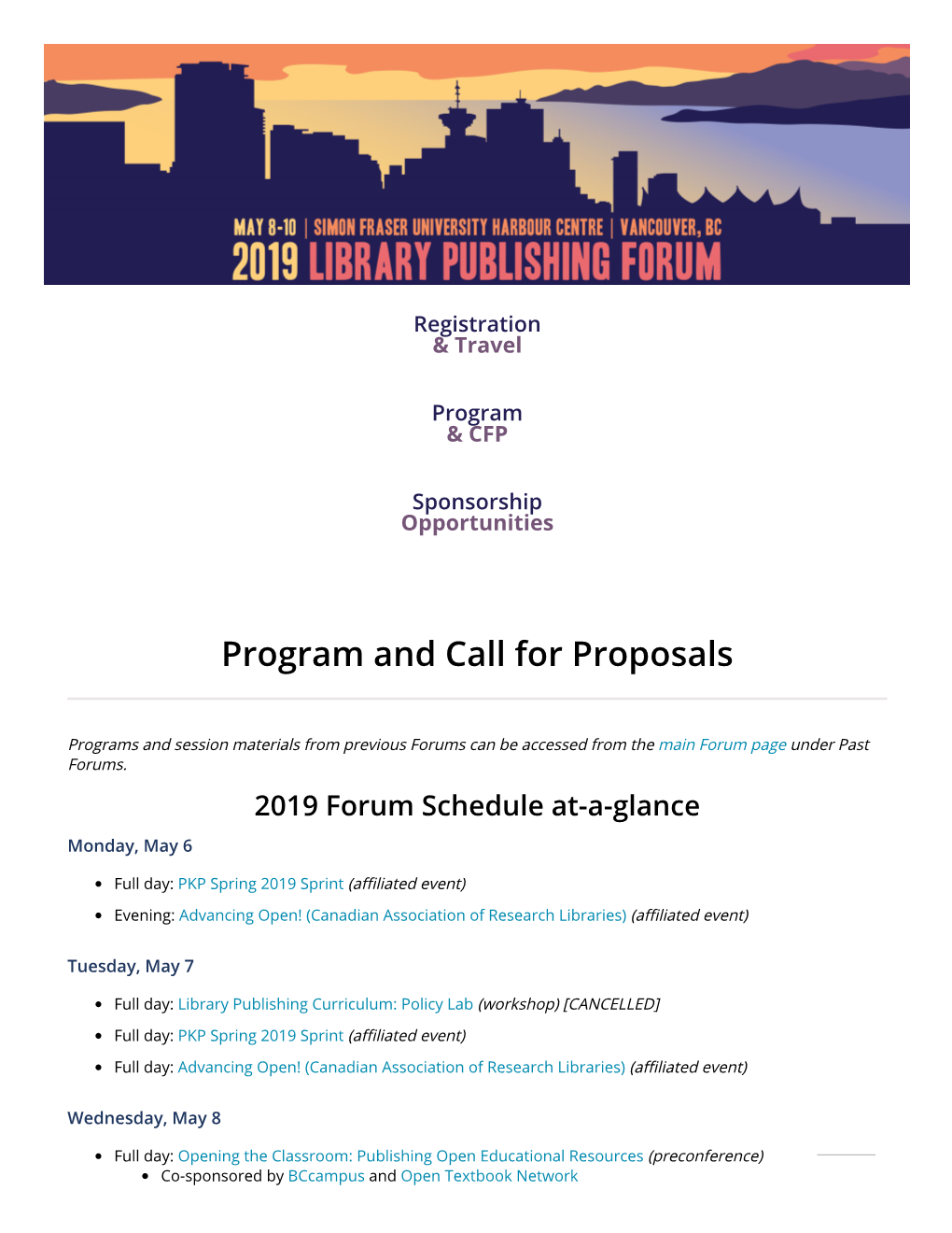 2019 Library Publishing Forum Program.Pdf