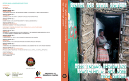 Edited by Amanda Alexander and Richard Pithouse Introduction S’Bu Zikode the Third Force Research Report No