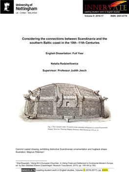 Considering the Connections Between Scandinavia and the Southern Baltic Coast in the 10Th -11Th Centuries