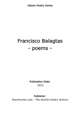 Francisco Balagtas - Poems
