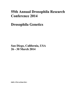 44Th Annual Drosophila Research Conference