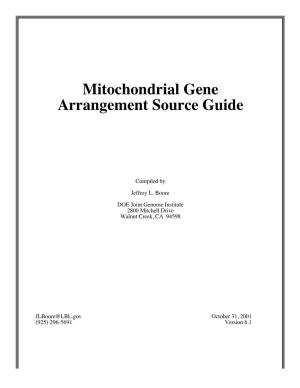 Mitochondrial Gene Arrangement Source Guide