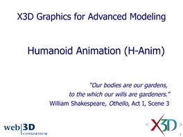 Humanoid Animation (H-Anim) Component