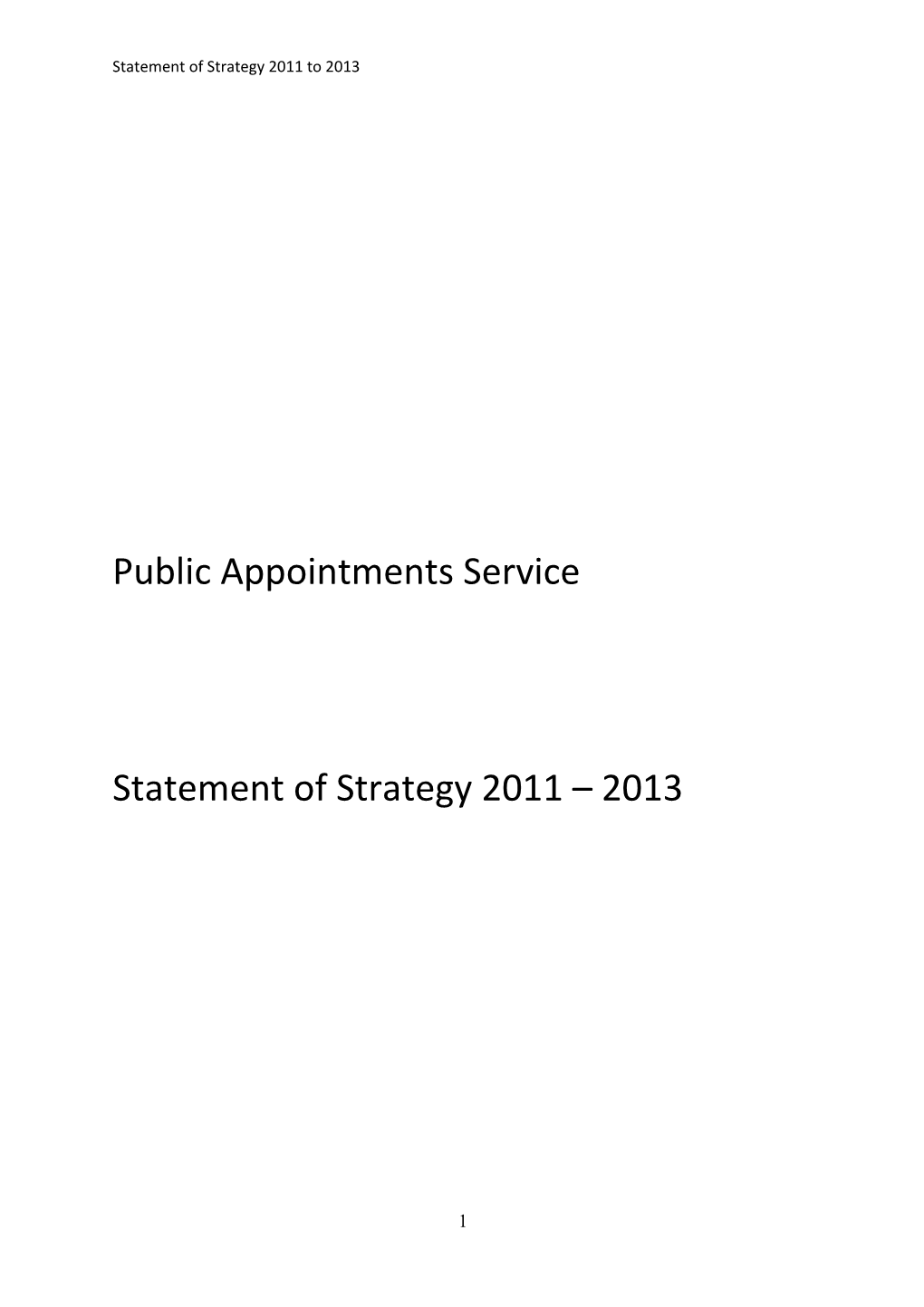 Public Appointment Service