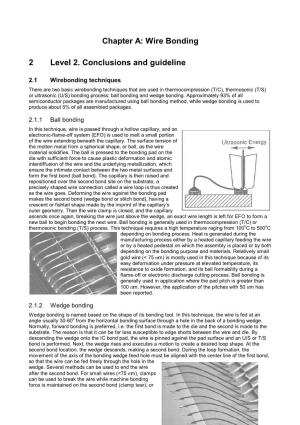 Chapter A: Wire Bonding 2 Level 2. Conclusions and Guideline