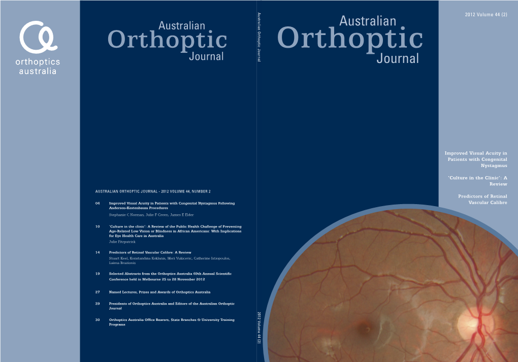 Improved Visual Acuity in Patients with Congenital Nystagmus