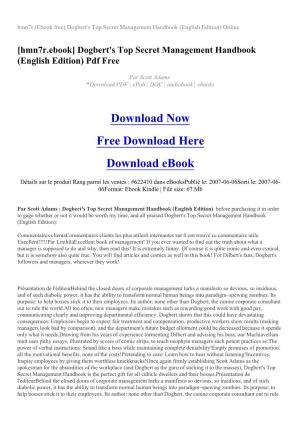 Hmn7r (Ebook Free) Dogbert's Top Secret Management Handbook (English Edition) Online
