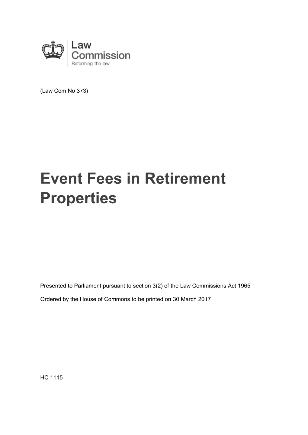 Event Fees in Retirement Properties