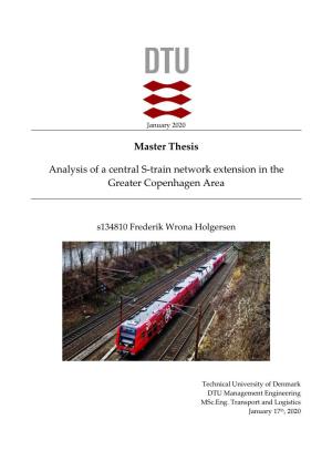 Master Thesis Analysis of a Central S-Train Network Extension in The