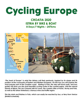 Croatia 2020 Istria by Bike & Boat